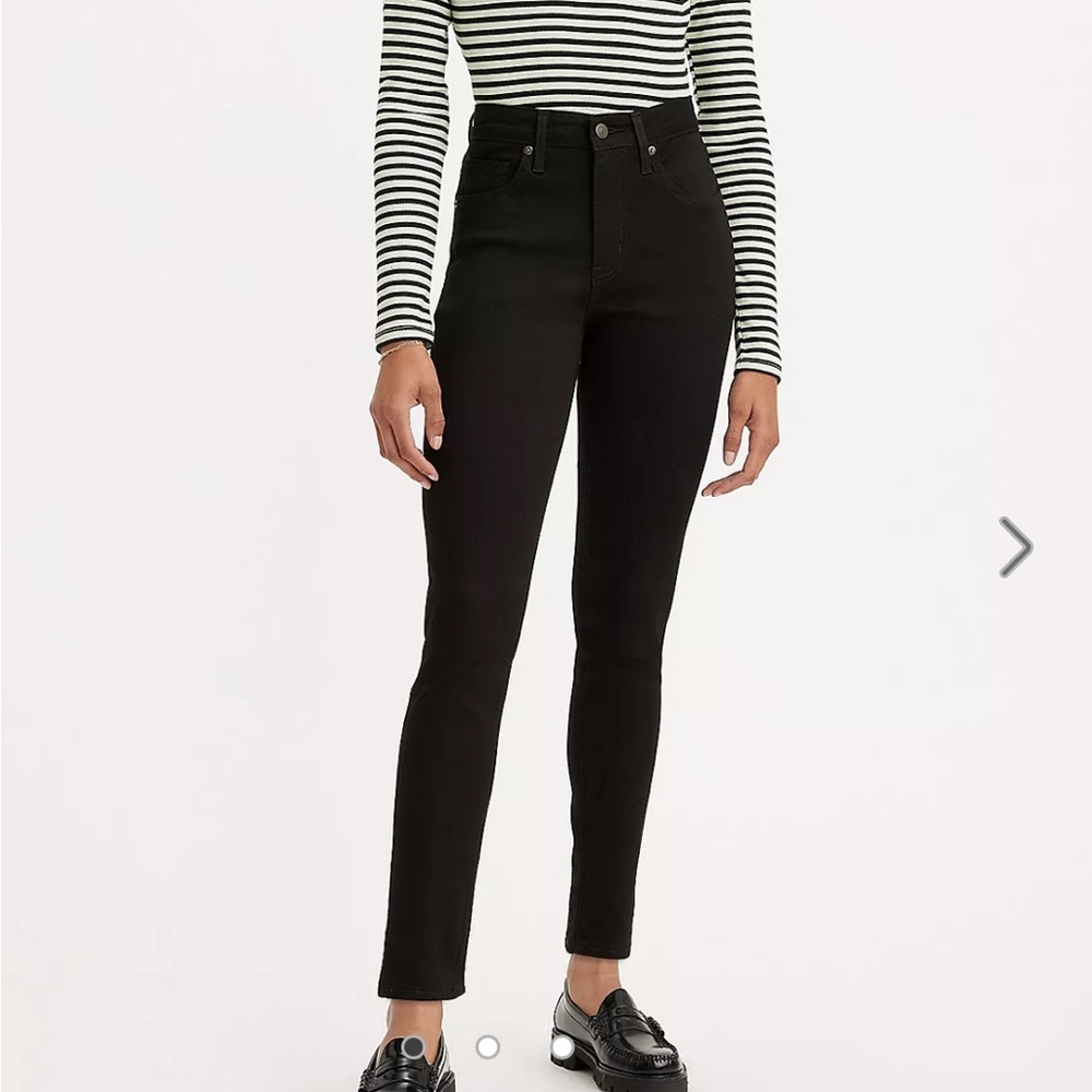 NWOT 721 HIGH RISE SKINNY WOMEN'S BLACK JEANS Sz 28